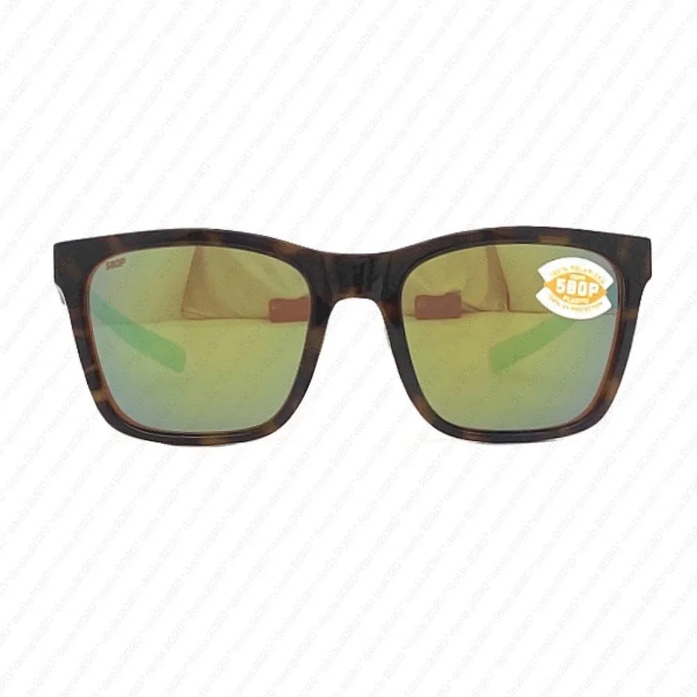 Costa Del Mar Panga 580P Shiny Tortoise White Seafoam Polarized Sunglasses - Picture 2 of 11